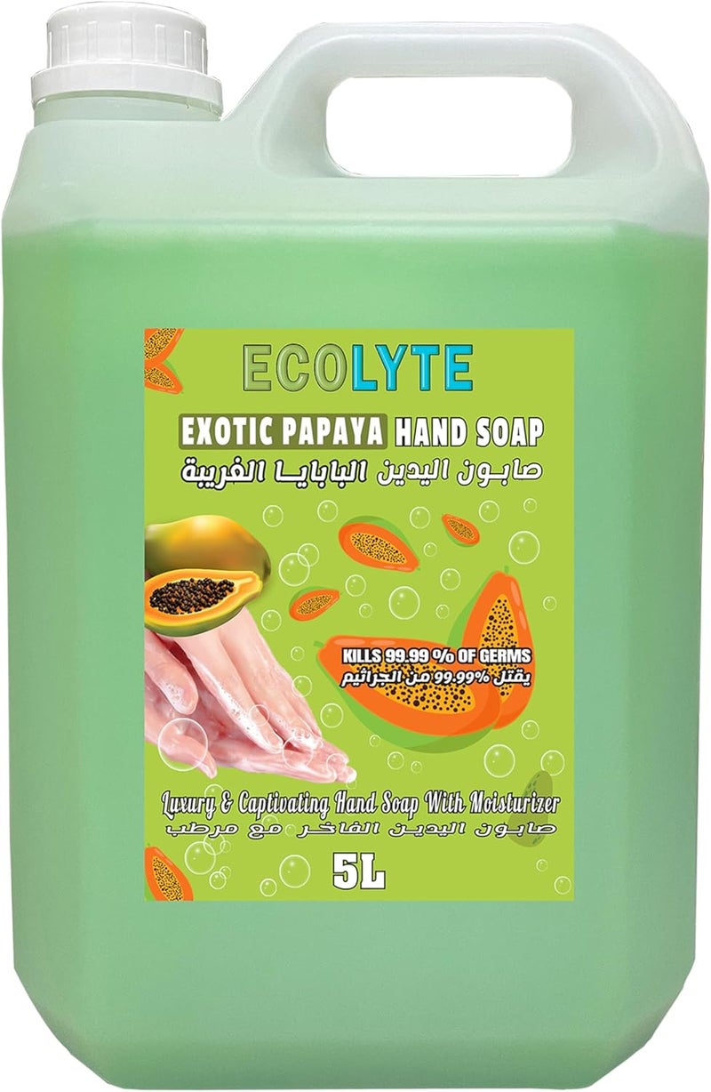 ECOLYTE+ صابون اليدين إيكوليت+ بابايا غريبة - 5 لتر - Image 1